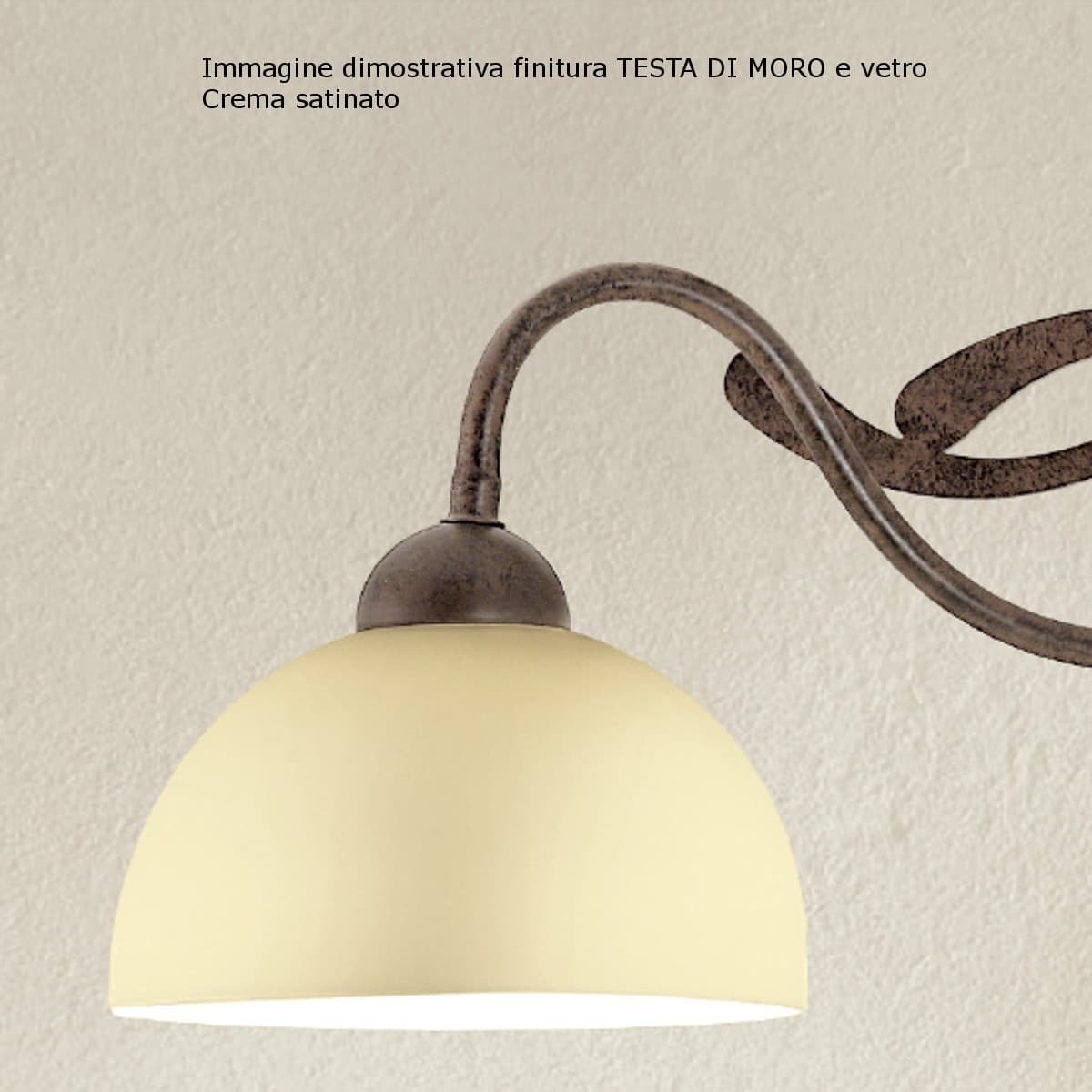 Plafoniera classica LAM 1910 5PL E14 LED metallo vetro lampada soffitto - 3