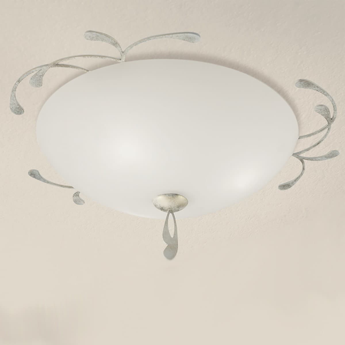 Plafoniera classica LAM 1910 PL63 E27 LED metallo vetro lampada soffitto - 10