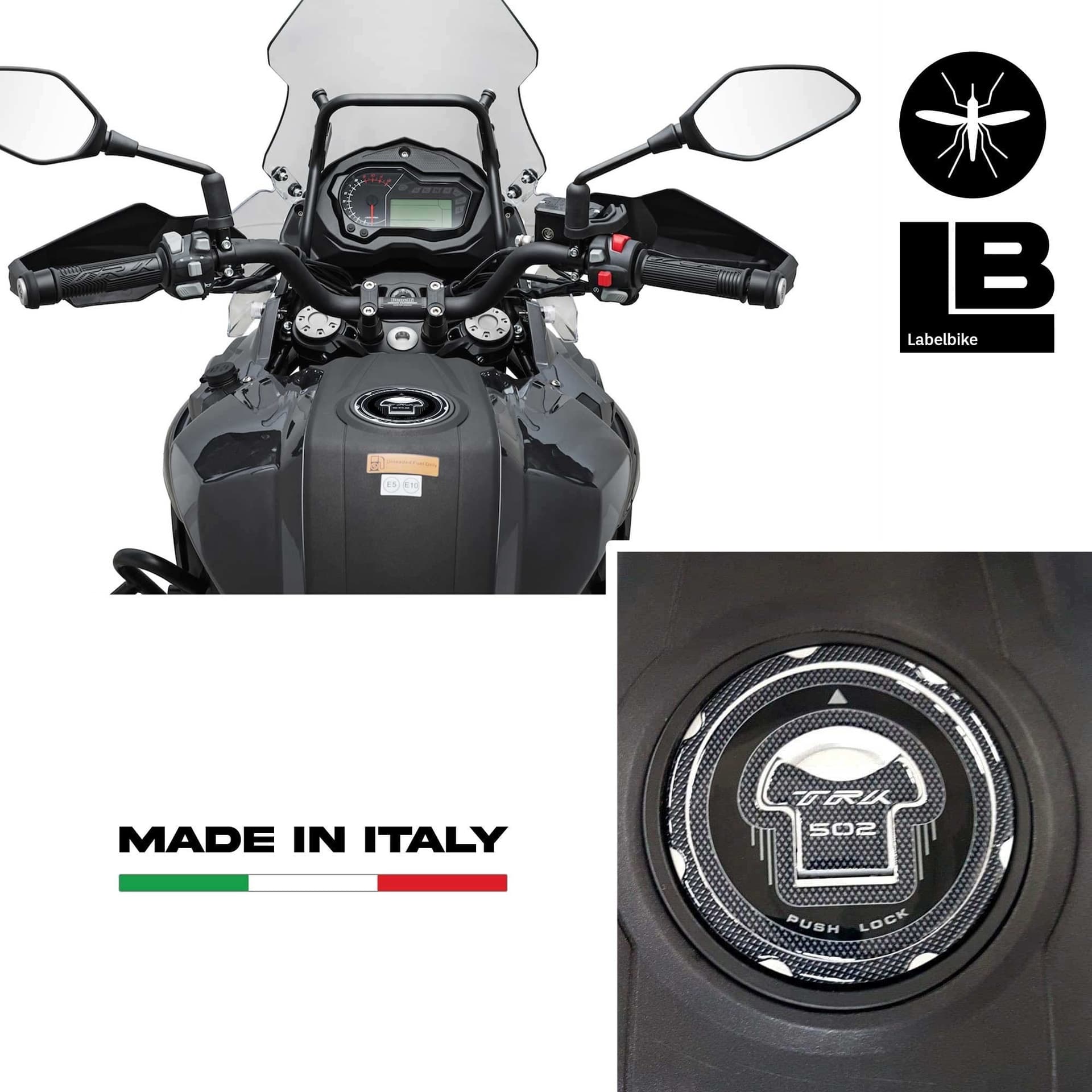 Adesivo In Resina Gel per Tappo Serbatoio compatibile con Benelli Trk 502 - 2