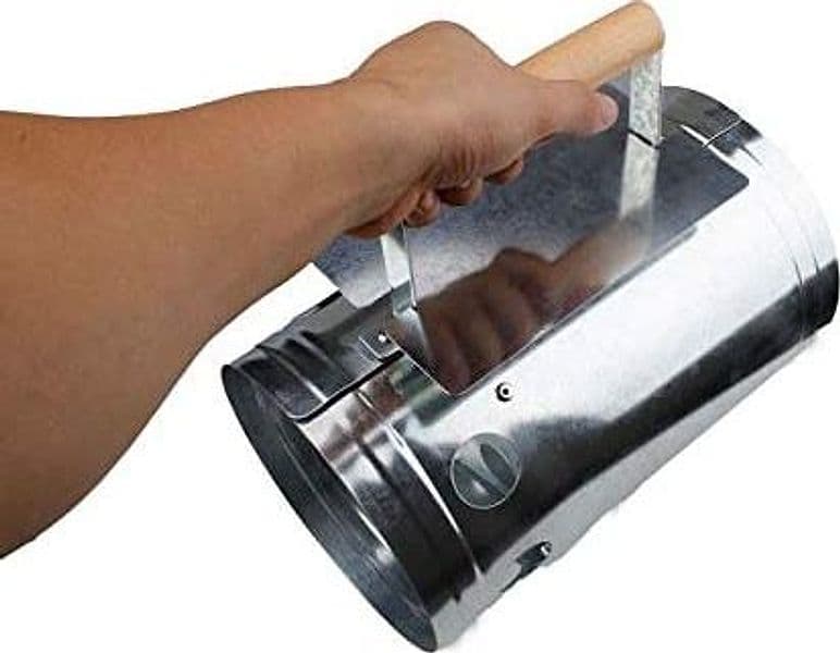 Accendi carboni e bricchetti per barbecue ravviva fiamma inox con manico di protezione - 3