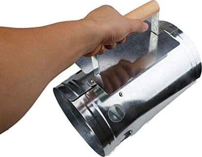 Accendi carboni e bricchetti per barbecue ravviva fiamma inox con manico di protezione - 3