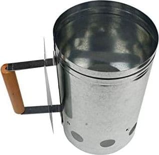 Accendi carboni e bricchetti per barbecue ravviva fiamma inox con manico di protezione - 4