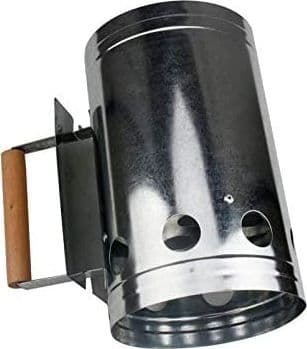 Accendi carboni e bricchetti per barbecue ravviva fiamma inox con manico di protezione - 5