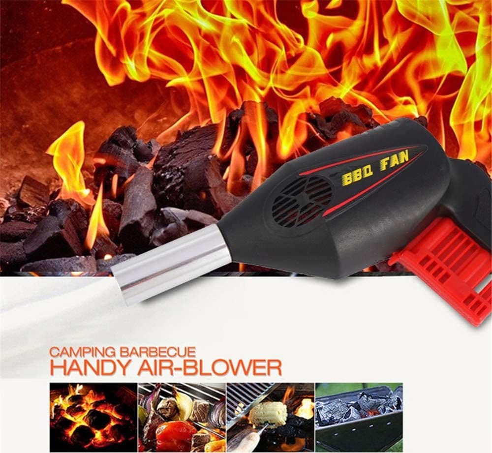 Soffiatore portatile per barbecue, ravviva fiamma manuale con ventola - 4
