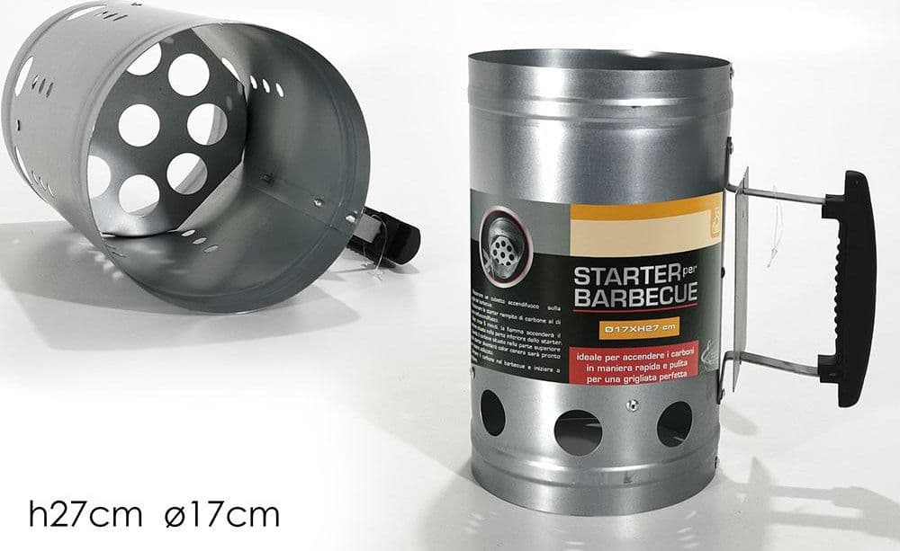 Kit accensione starter per barbecue bbq a carbonella ravviva fiamma - 2