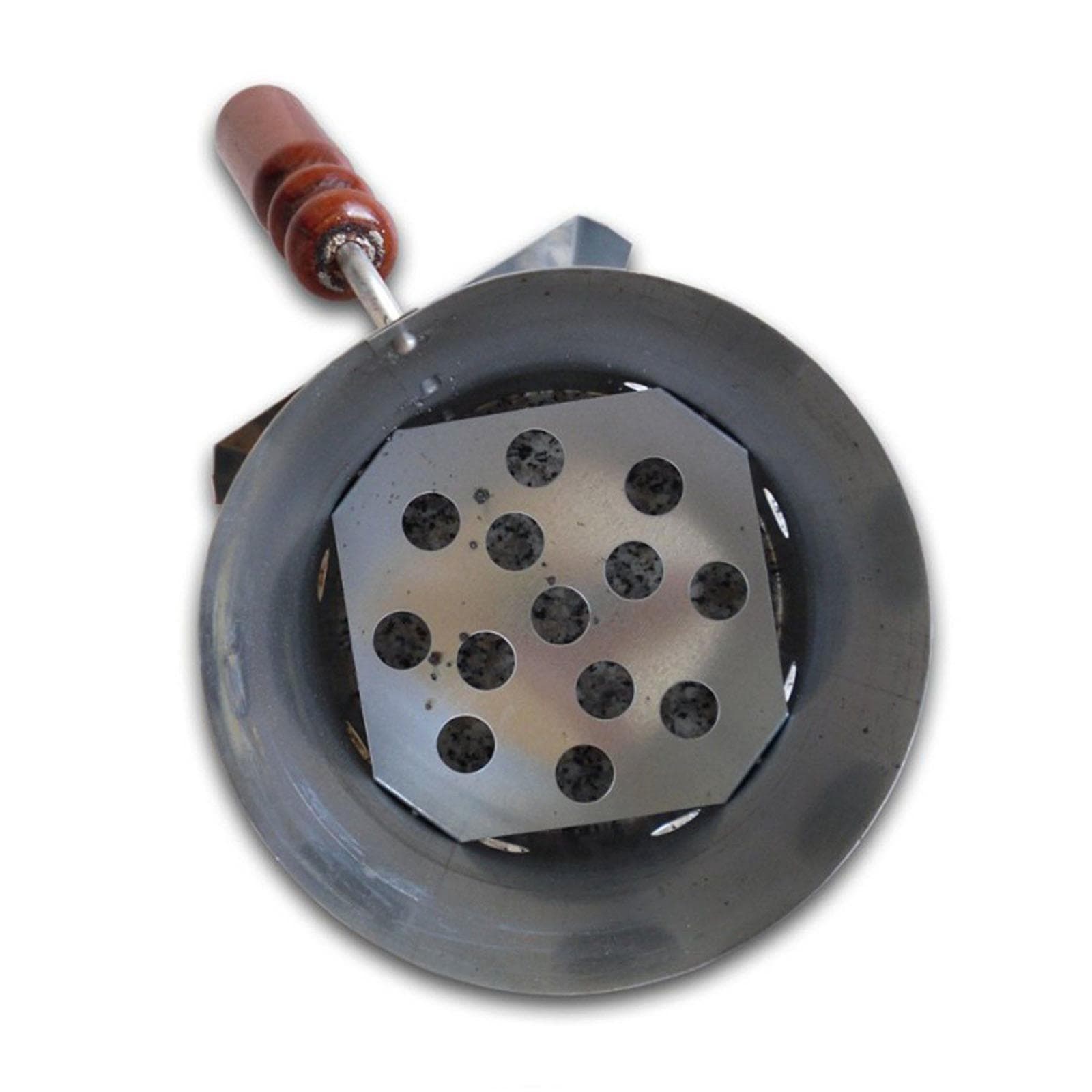 Accendi carboni e bricchetti per barbecue ravviva fiamma con manico di protezione h 30 cm - 2