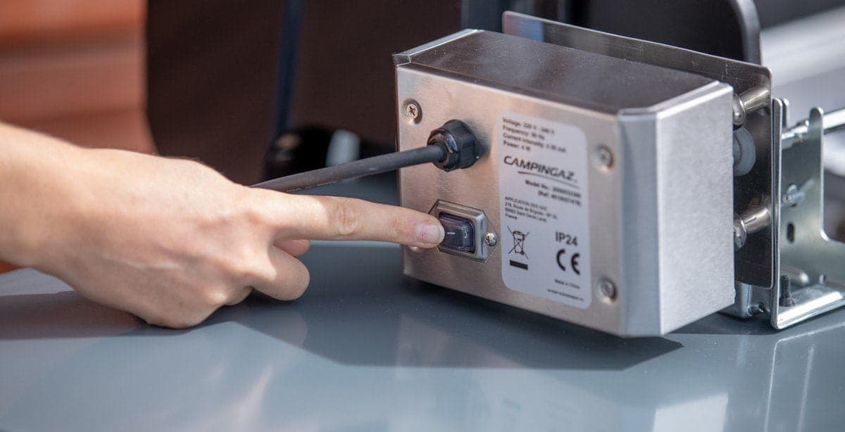 Girarrosto Premium con motore elettrico spiedo e forche per rosticceria - 4