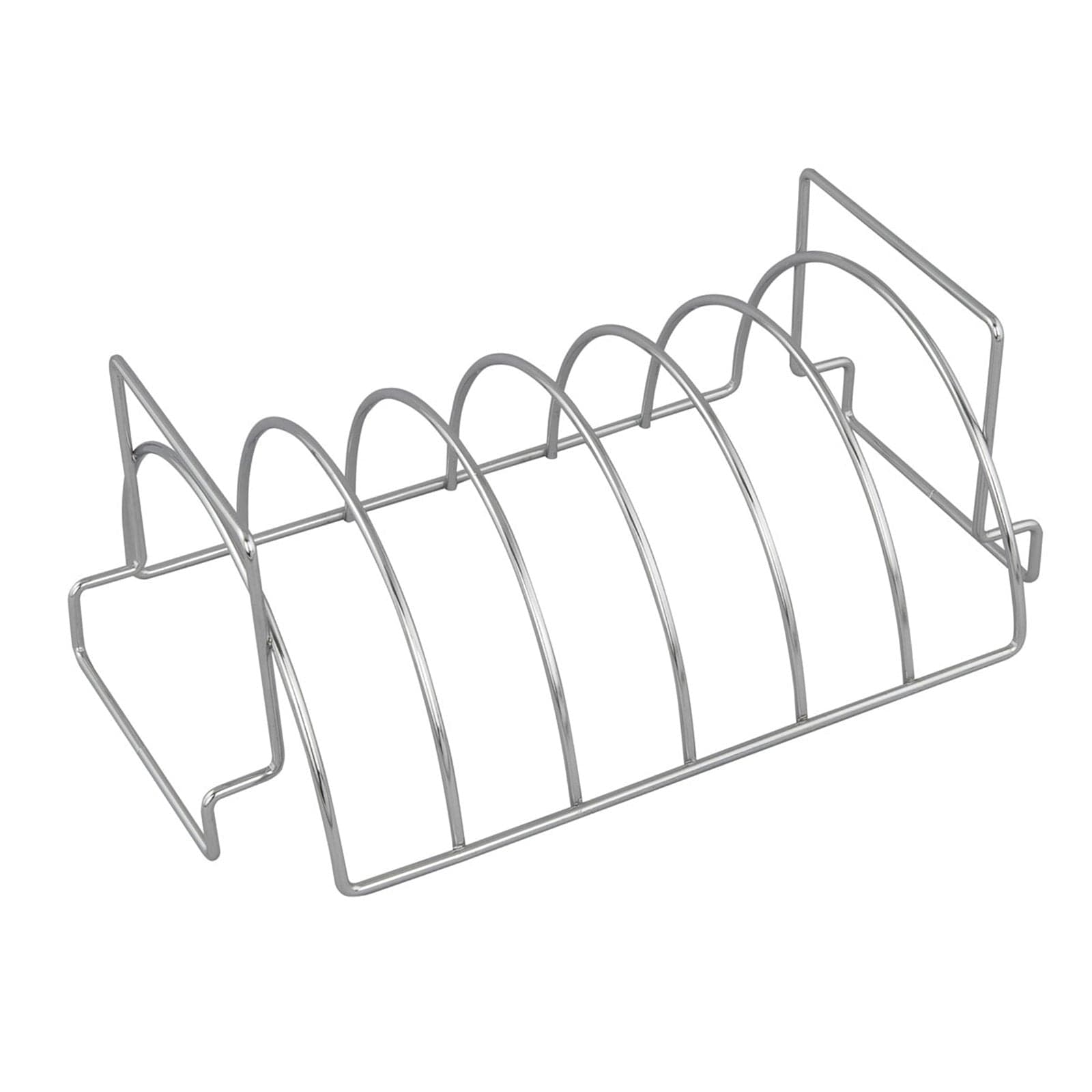 Supporto da cottura per arrosto e costine barbecue 30x21x12h cm argento - 2