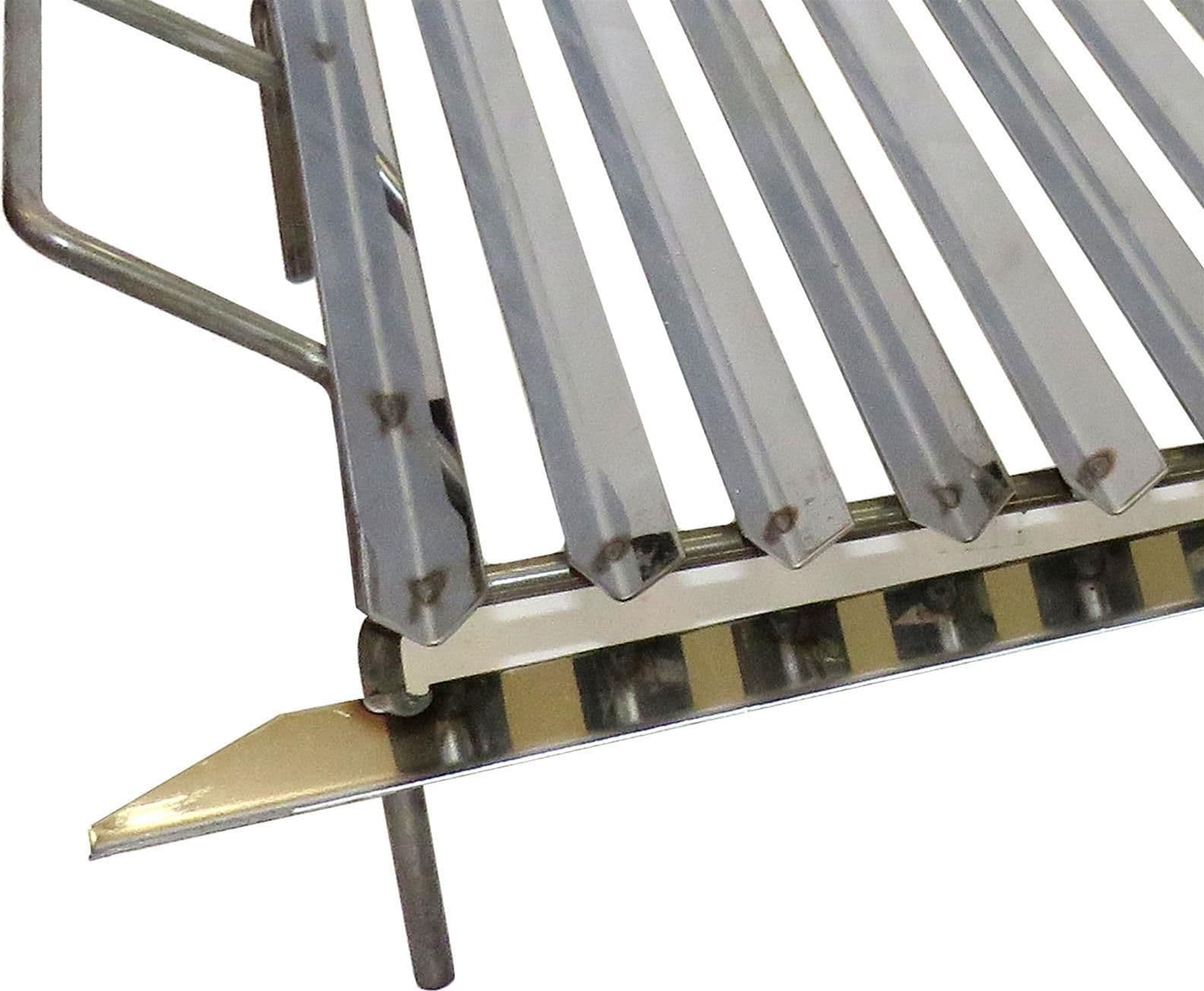Griglia in acciaio cromato bistecchiera scola grasso per barbecue e camino "Made in Italy" - 2