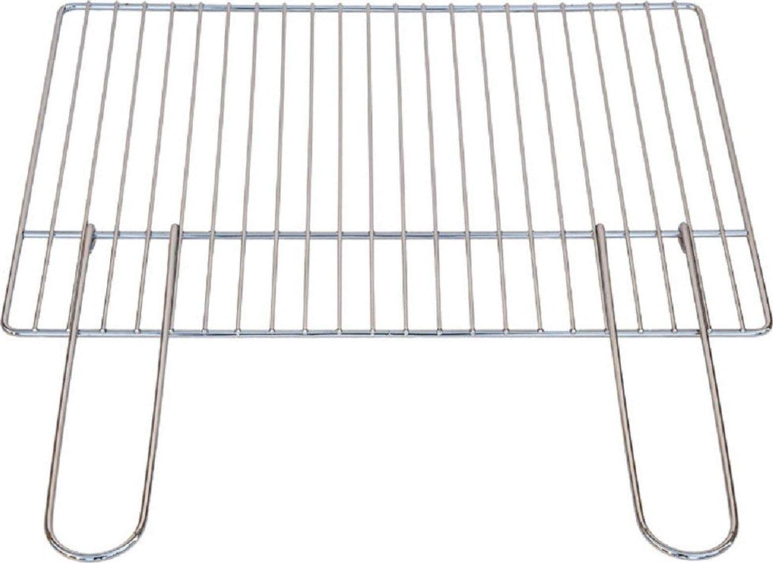 Griglia di ricambio per bbq beton 67 x 40 cm cromata con manici barbecue cemento - 2