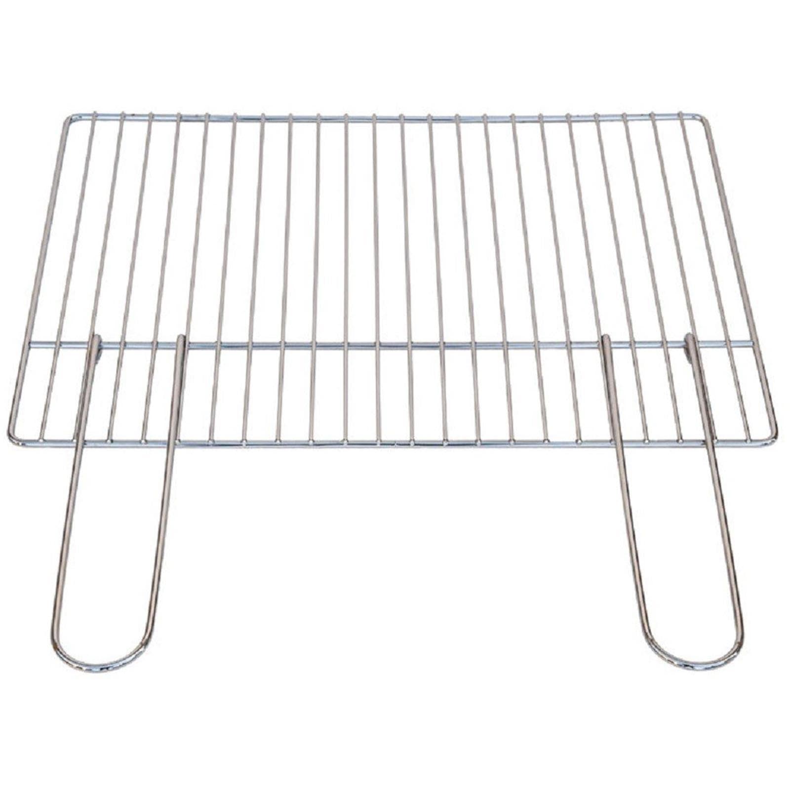 Griglia di ricambio per bbq beton 67 x 40 cm cromata con manici barbecue cemento - 2