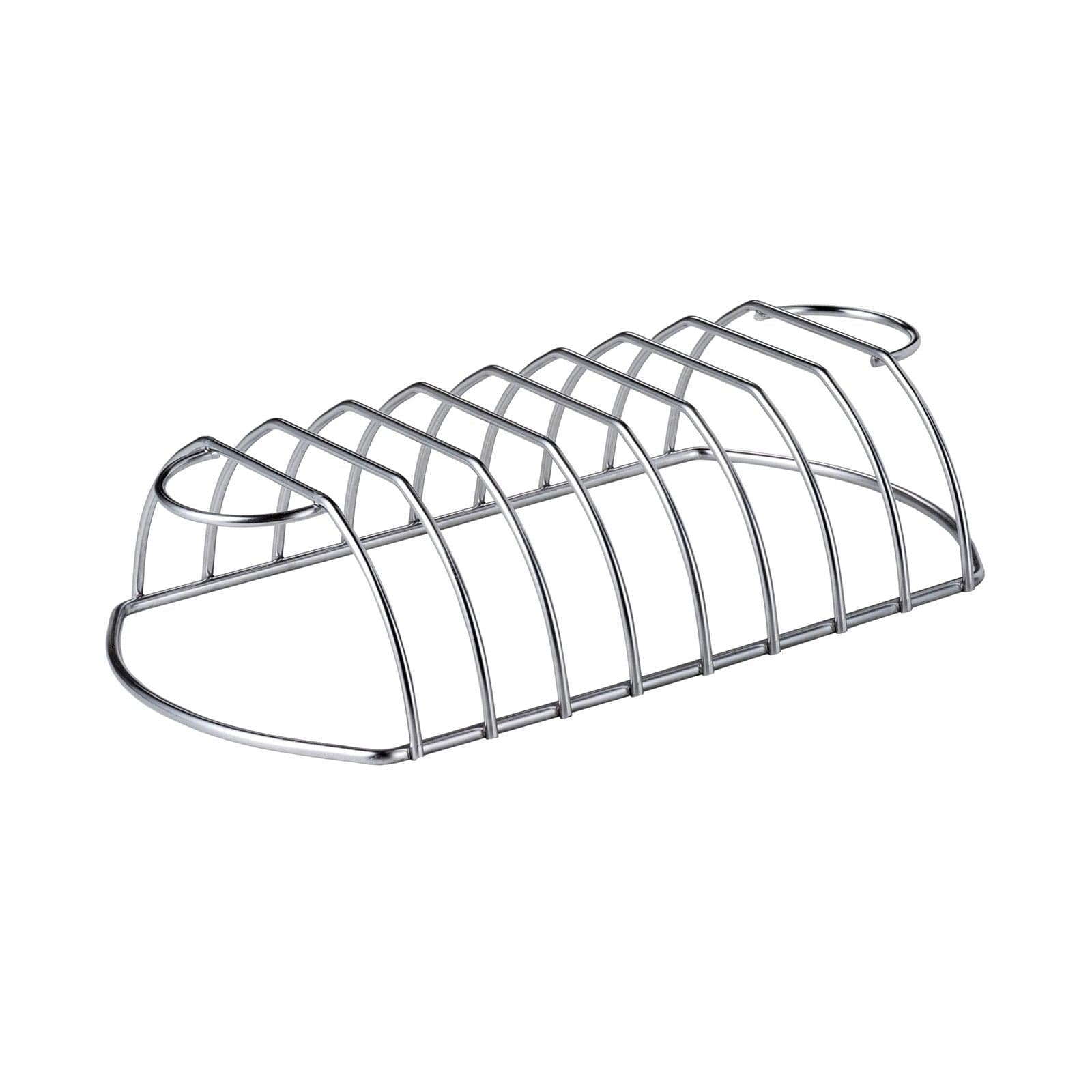 Supporto in acciaio inox per affumicatore costine e Ribs accessorio barbecue Weber