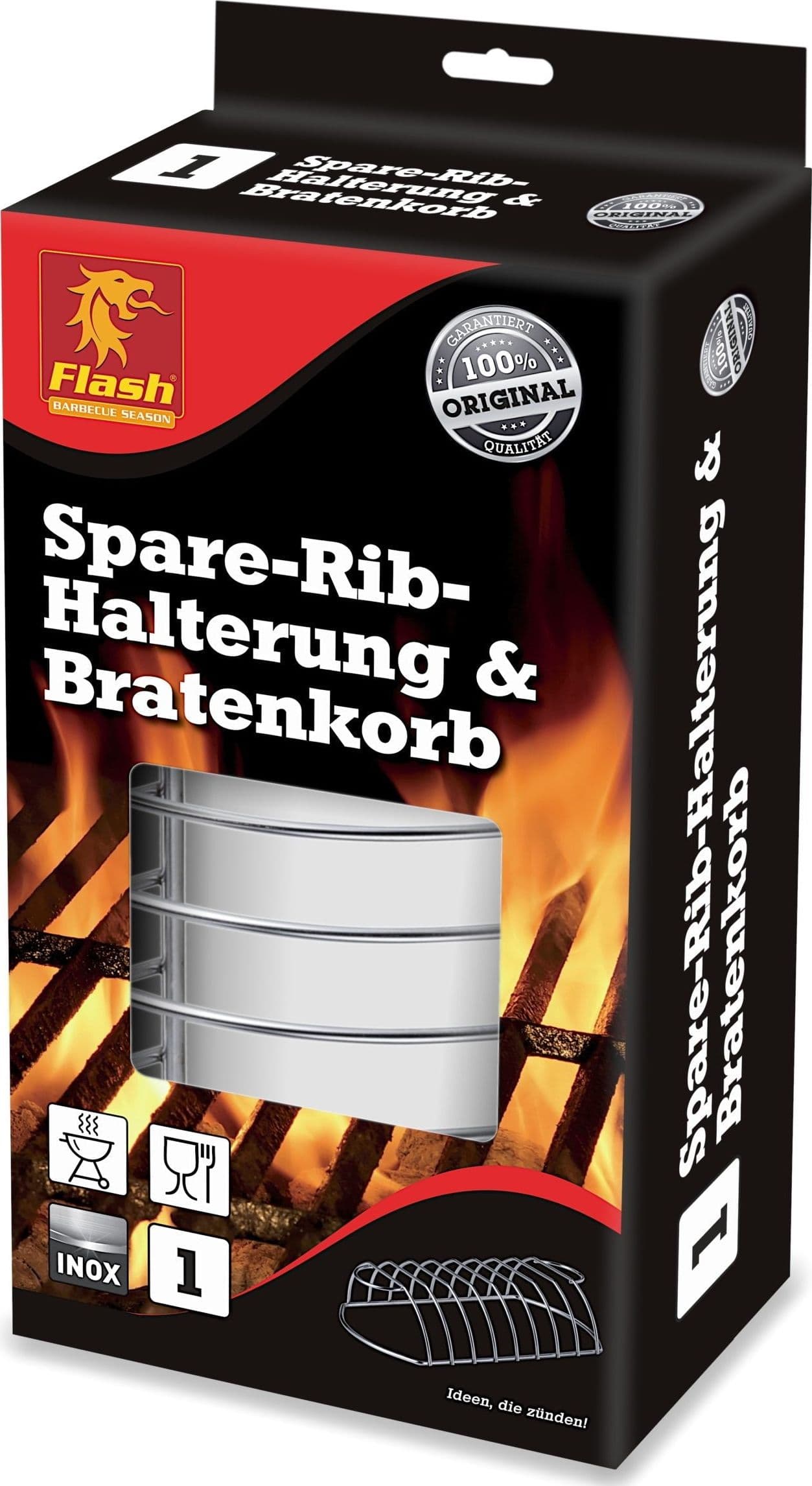 Supporto in acciaio inox per affumicatore costine e Ribs accessorio barbecue Weber - 3