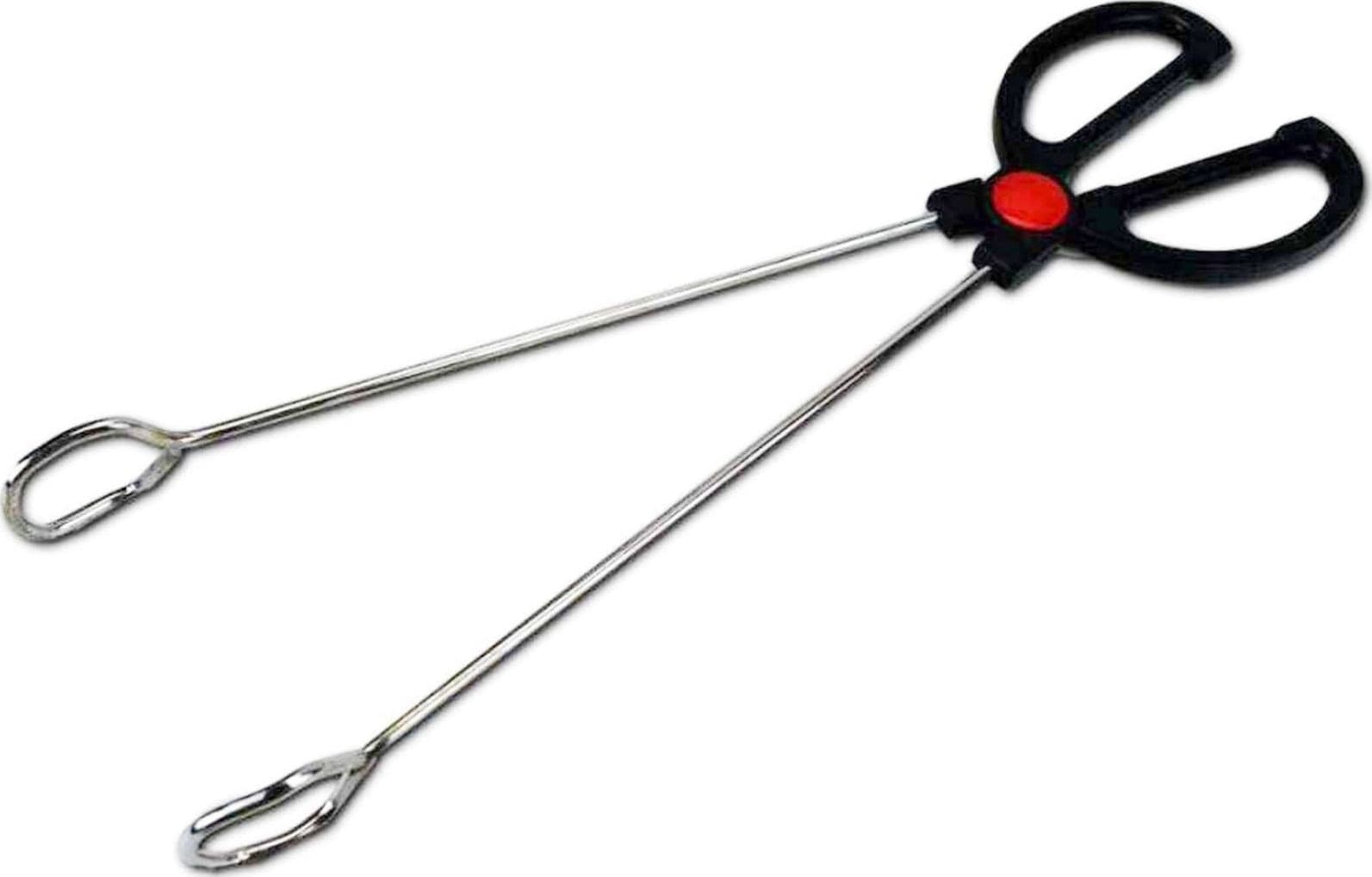 Pinza a forbice per barbecue in acciaio inox con manico in plastica isolante 35 cm