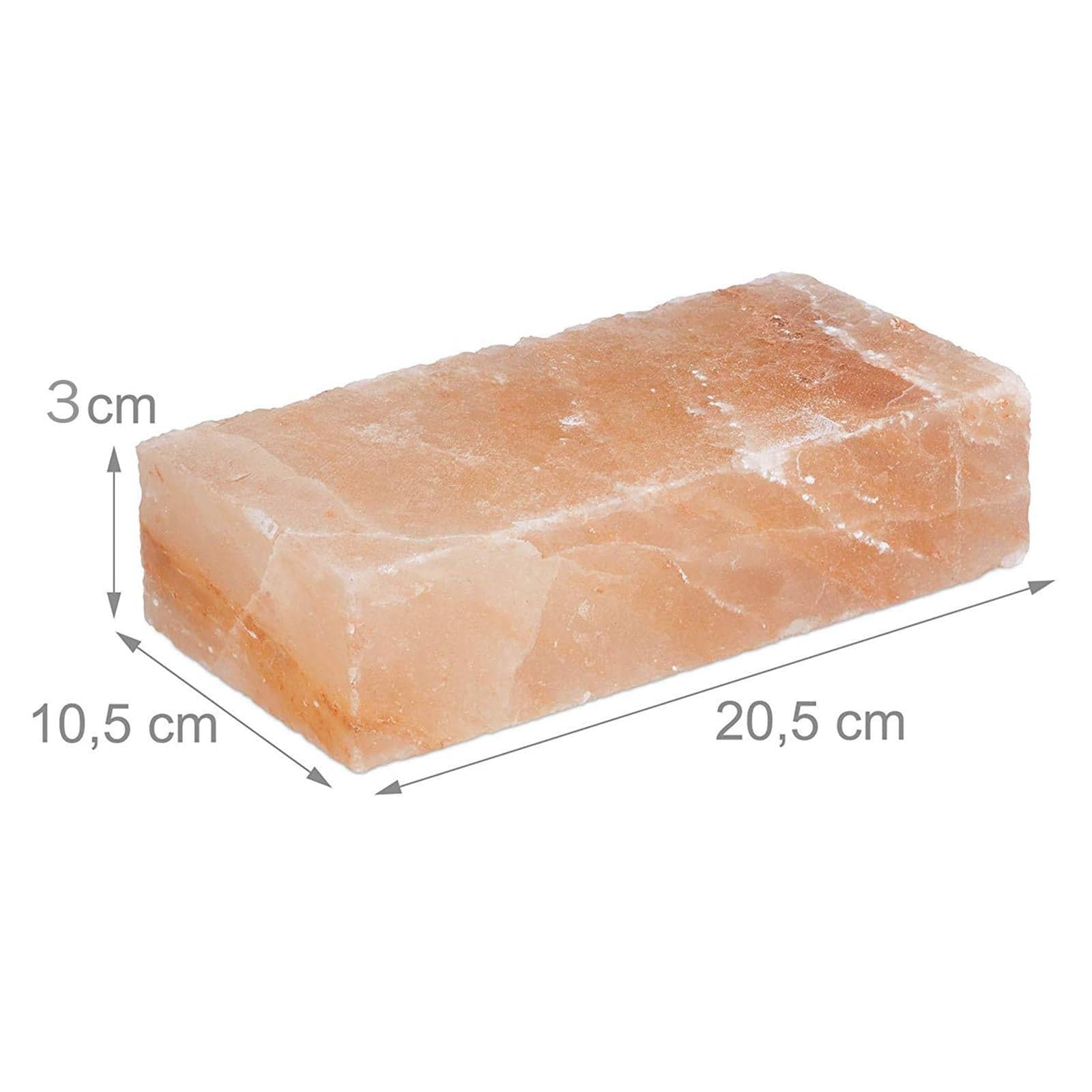 Pietra salina per grigliare verdure e pesce, Sale del Himalaya tavoletta 20 x 10 cm 1 Kg - 2