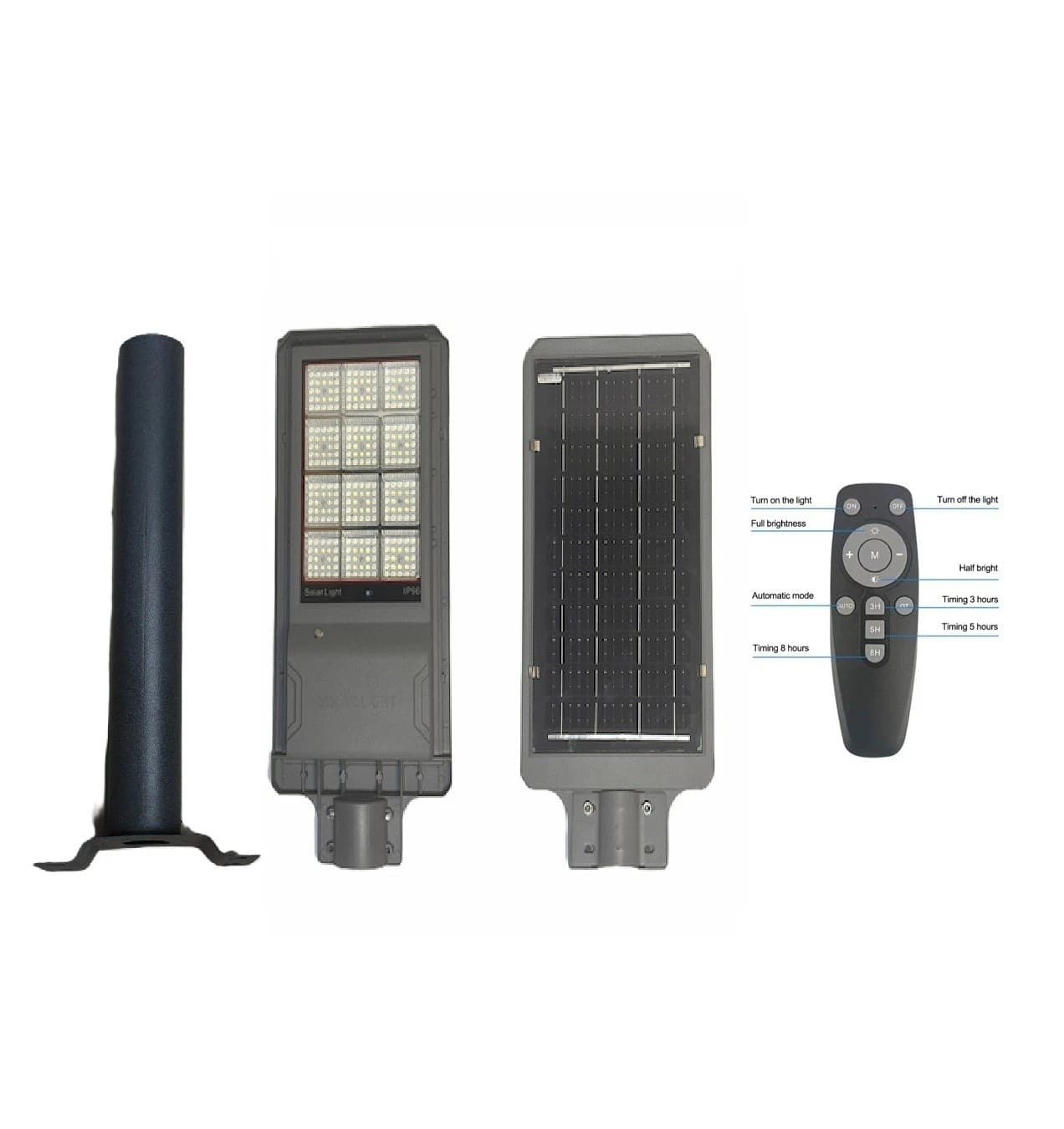 Lampione Solare Stradale LED in Alluminio 800W 1200W 1600W, IP65, 80lm/W Sensore Crepuscolare , Vendita Online - 3