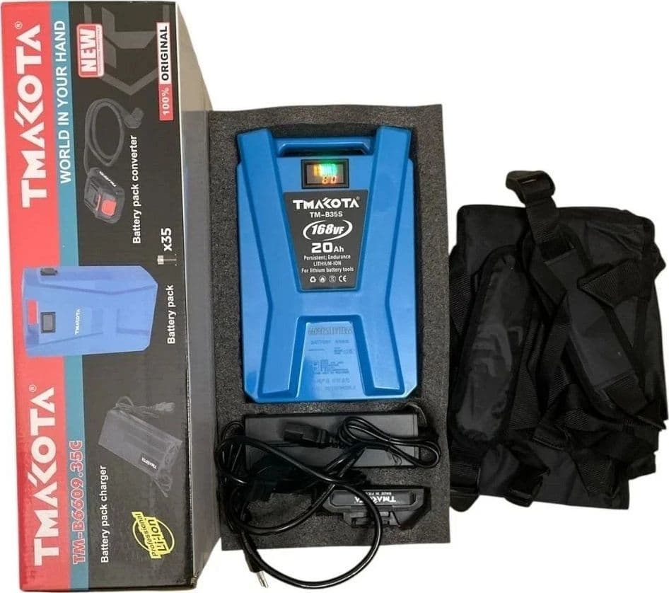 Batteria a zaino spalla da 168V (21V) 20 Ah per utensili con attacco tipo makita - 7