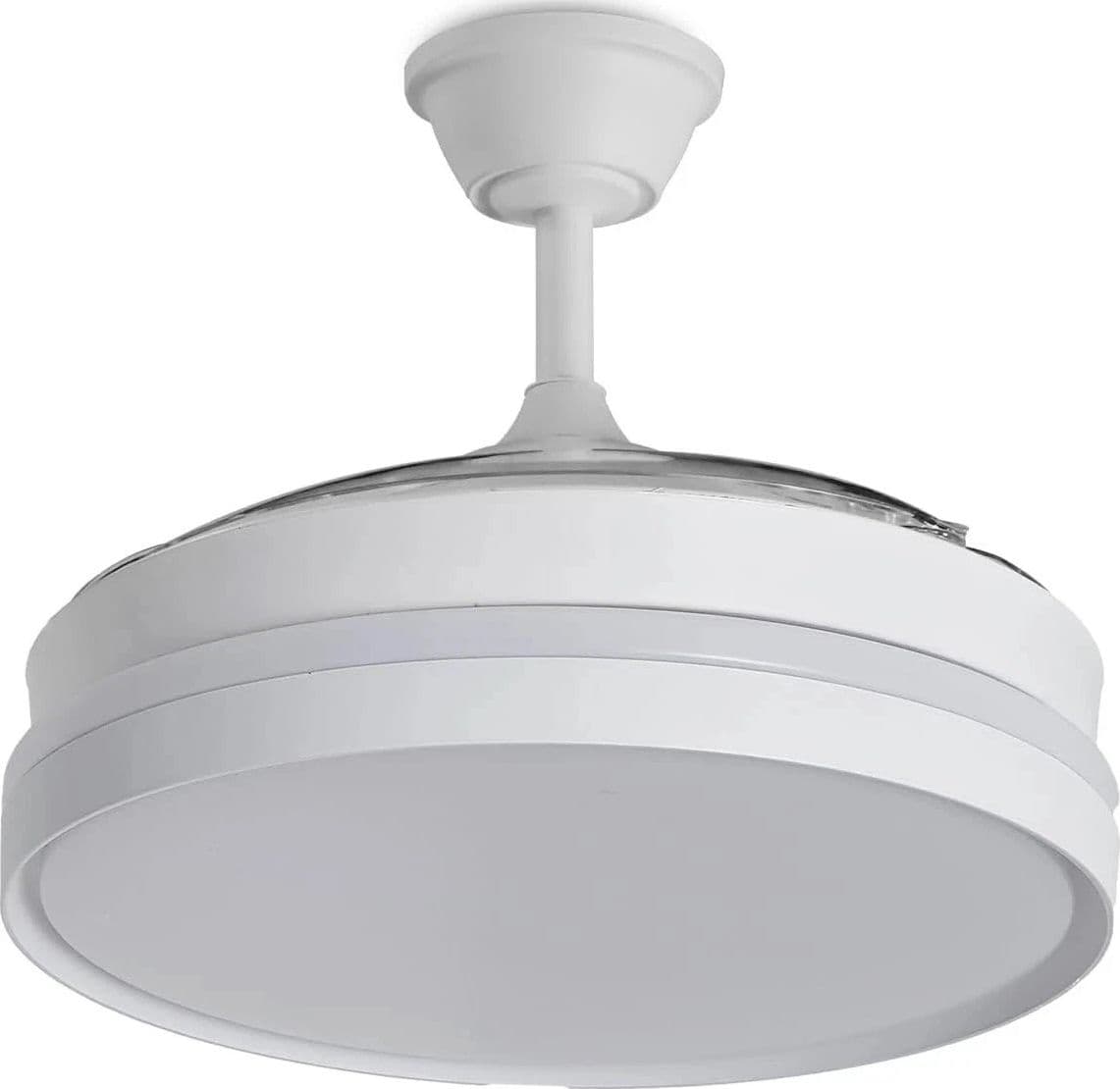 Lampadario LED con Ventilatore per Soffitto 72W CCT 3 Colori LUCE Pale a Scomparsa 6 Velocità - 4