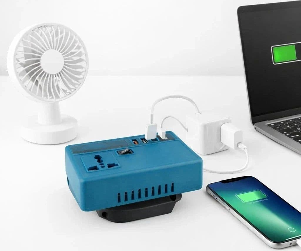 Inverter Portatile 21V con Presa AC 220V | 2 USB + Type-C per Batterie Utensili - 8