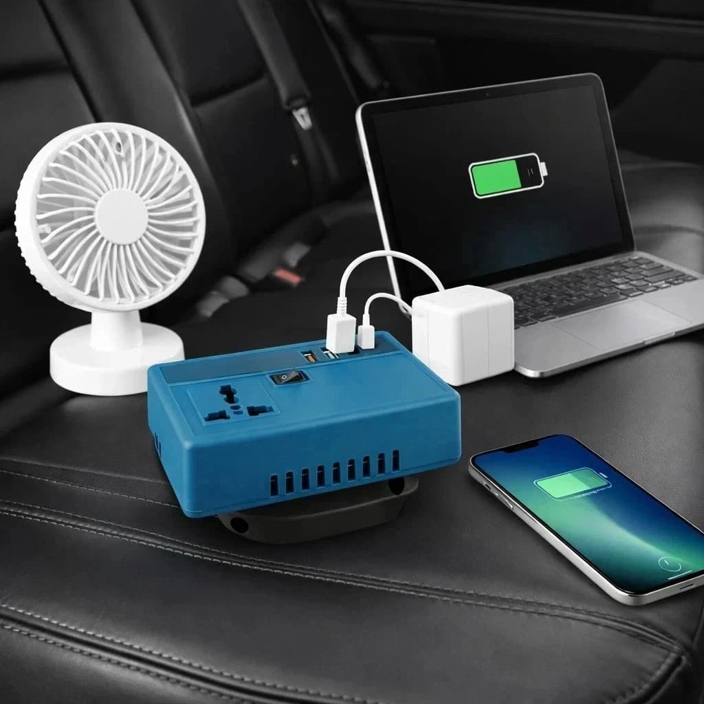 Inverter Portatile 21V con Presa AC 220V | 2 USB + Type-C per Batterie Utensili - 9