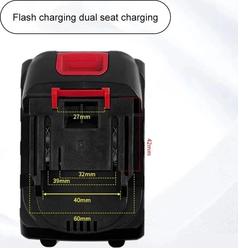 Caricabatterie Doppia Batteria 21v 128Vf Caricabatteria 220V Caricatore Rapido per Batterie Litio - 8