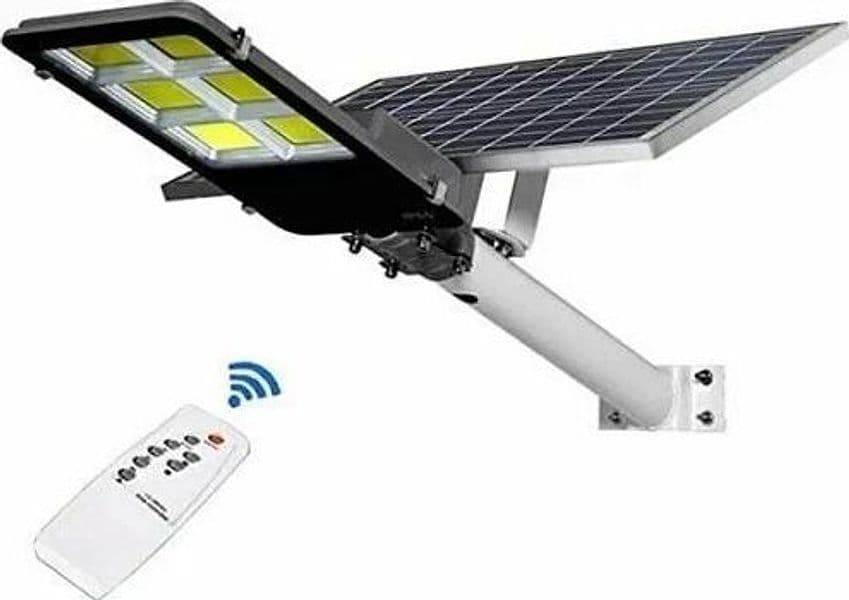 LAMPIONE STRADALE SOLARE 600W FARO LED CON PANNELLO TELECOMANDO CREPUSCOLARE - 2