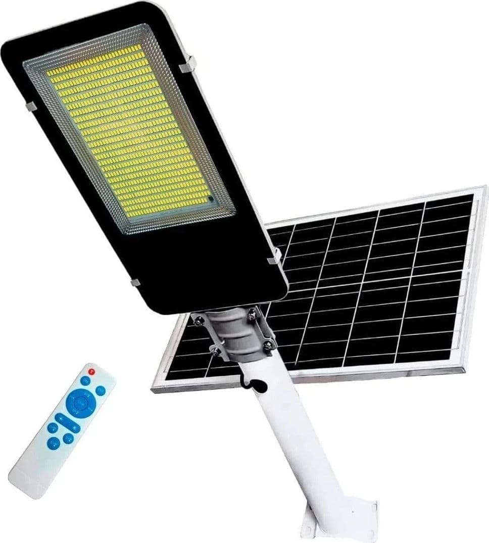LAMPIONE STRADALE SOLARE 600W FARO LED CON PANNELLO TELECOMANDO CREPUSCOLARE - 3