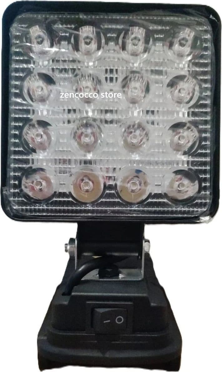 LAMPADA LAVORO FARETTO 16 LED 10W a BATTERIA 21V 2.0Ah LUCE 7000K 60° 100LM/W 2 USB - 2