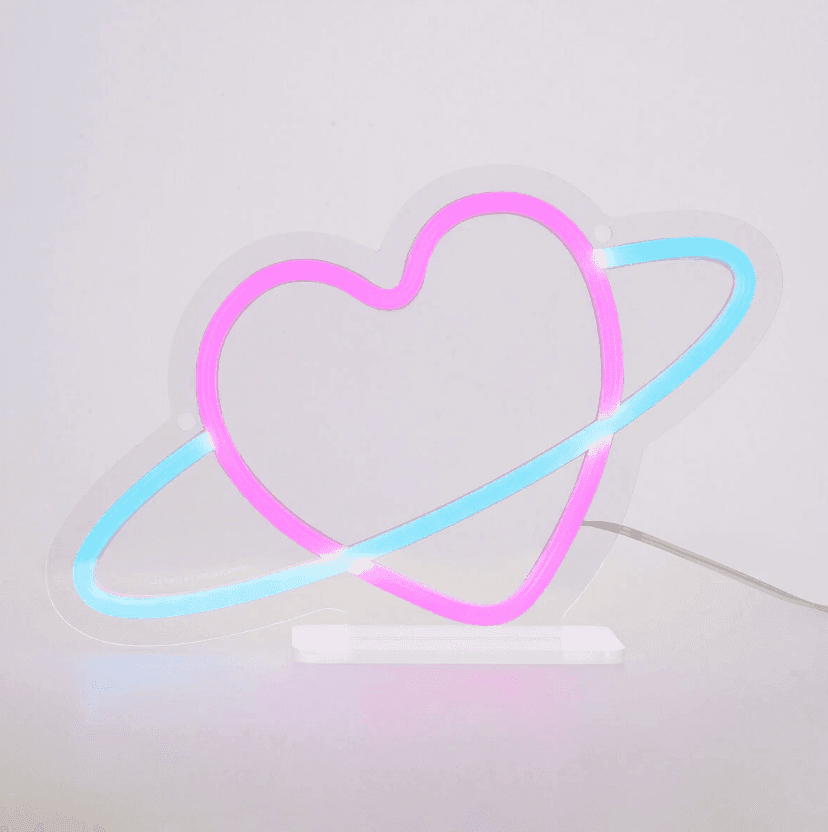 Legami - Lampada Decorativa da Tavolo a Led Effetto Neon di Legami a forma di Cuore (NEL0003) - 2