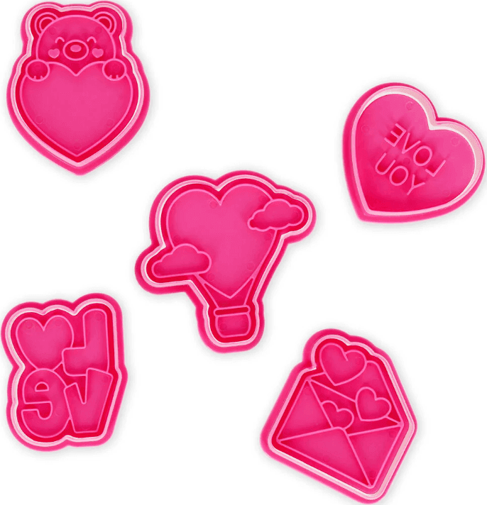 Legami - Set di 5 Formine per Biscotti con Forme e Decorazioni dedicate all'Amore (VCC0001) - 2