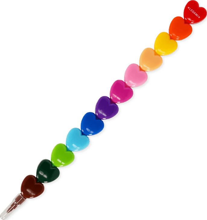 Legami - 12 Pastelli Impilabili a forma di Cuore (STC0001)