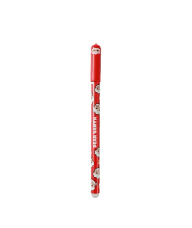 i-Total - Penna Cancellabile con Tappo XMAS Inchiostro blu - 3 temi Natale - 5