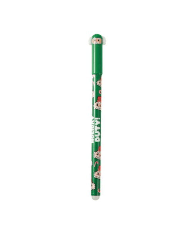i-Total - Penna Cancellabile con Tappo XMAS Inchiostro blu - 3 temi Natale - 7