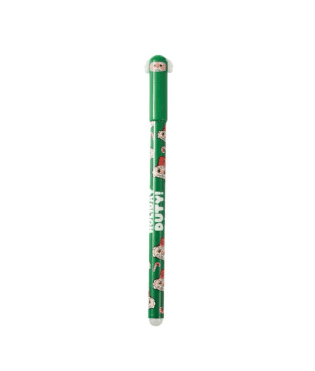 i-Total - Penna Cancellabile con Tappo XMAS Inchiostro blu - 3 temi Natale - 3
