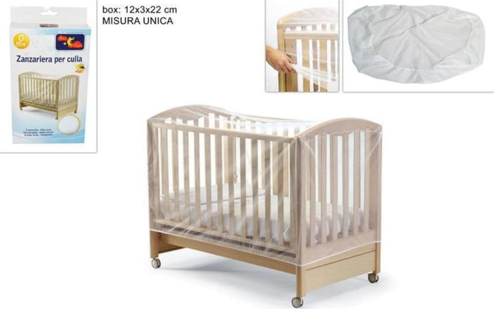 Zanzariera per culletta con elastico universale misura unica protezione insetti - 2