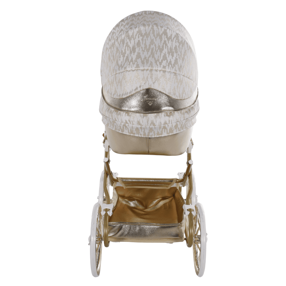 Carrozzina Mini Junama Zebra Bianco e Oro - 5