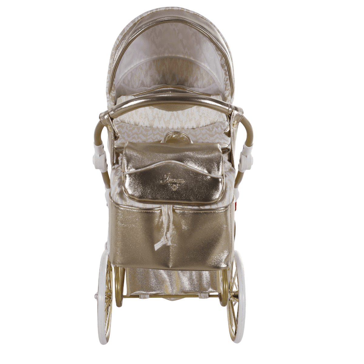 Carrozzina Mini Junama Zebra Bianco e Oro - 7