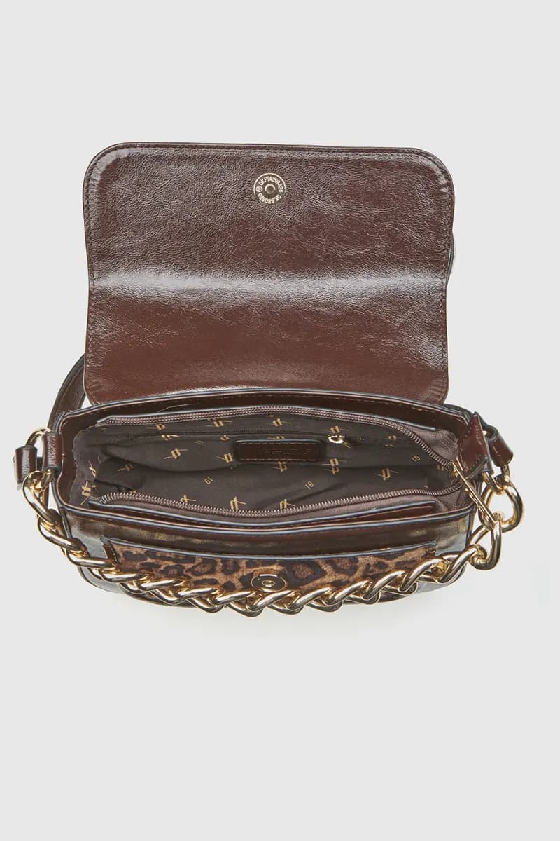 VERDE FASHION | Pochette in ecopelle verniciata stampa leopard - 7