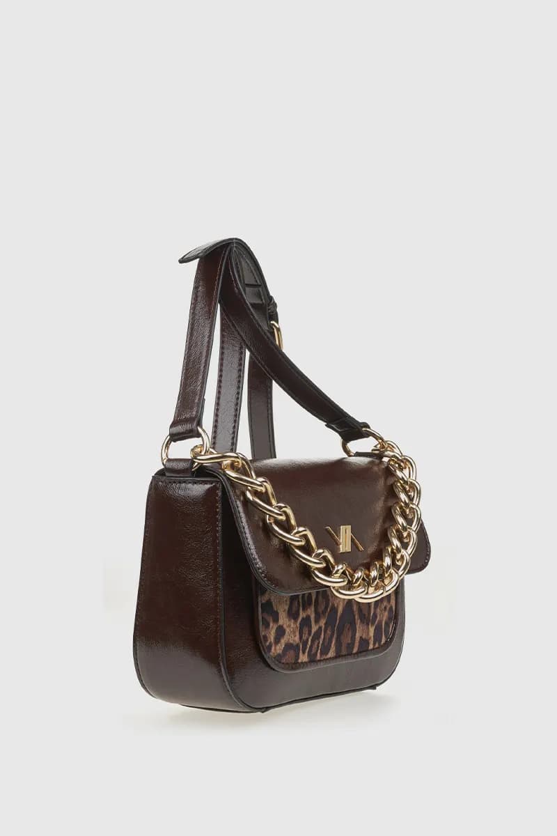 VERDE FASHION | Pochette in ecopelle verniciata stampa leopard - 8
