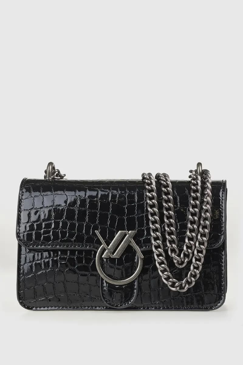 VERDE FASHION | Pochette a tracolla in ecopelle pitonata con pattina - 10