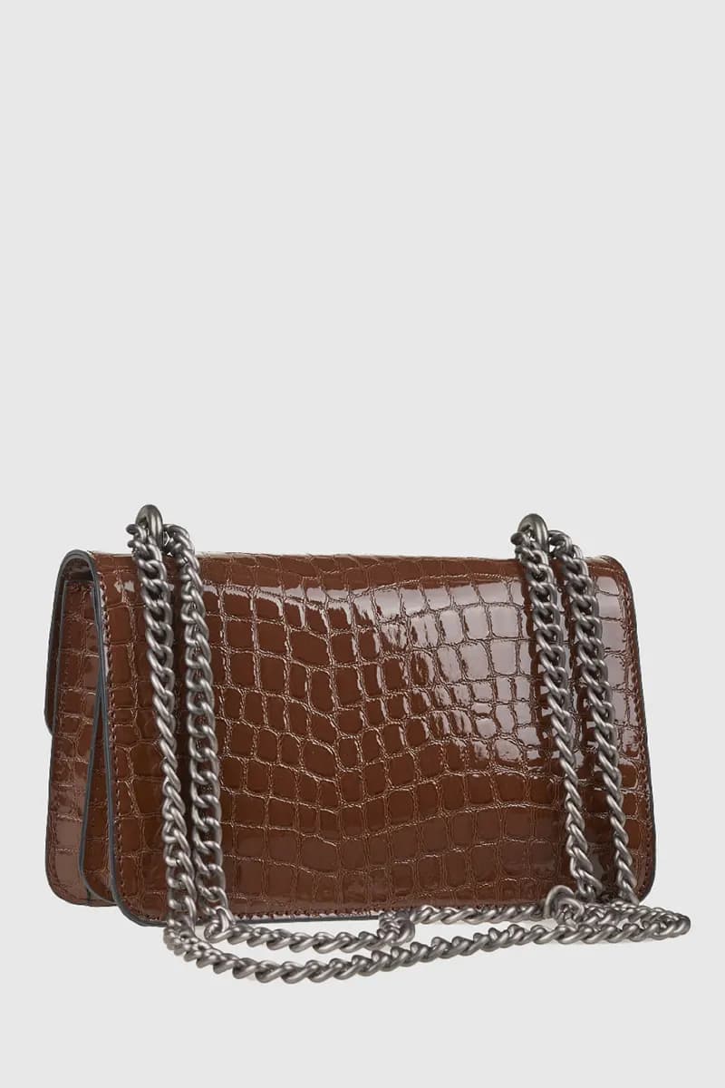 VERDE FASHION | Pochette a tracolla in ecopelle pitonata con pattina - 6