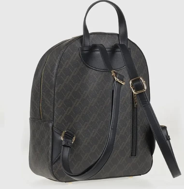 VERDE FASHION | Zaino ecopelle con stampa logo - 2