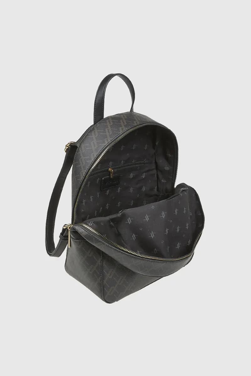 VERDE FASHION | Zaino ecopelle con stampa logo - 3