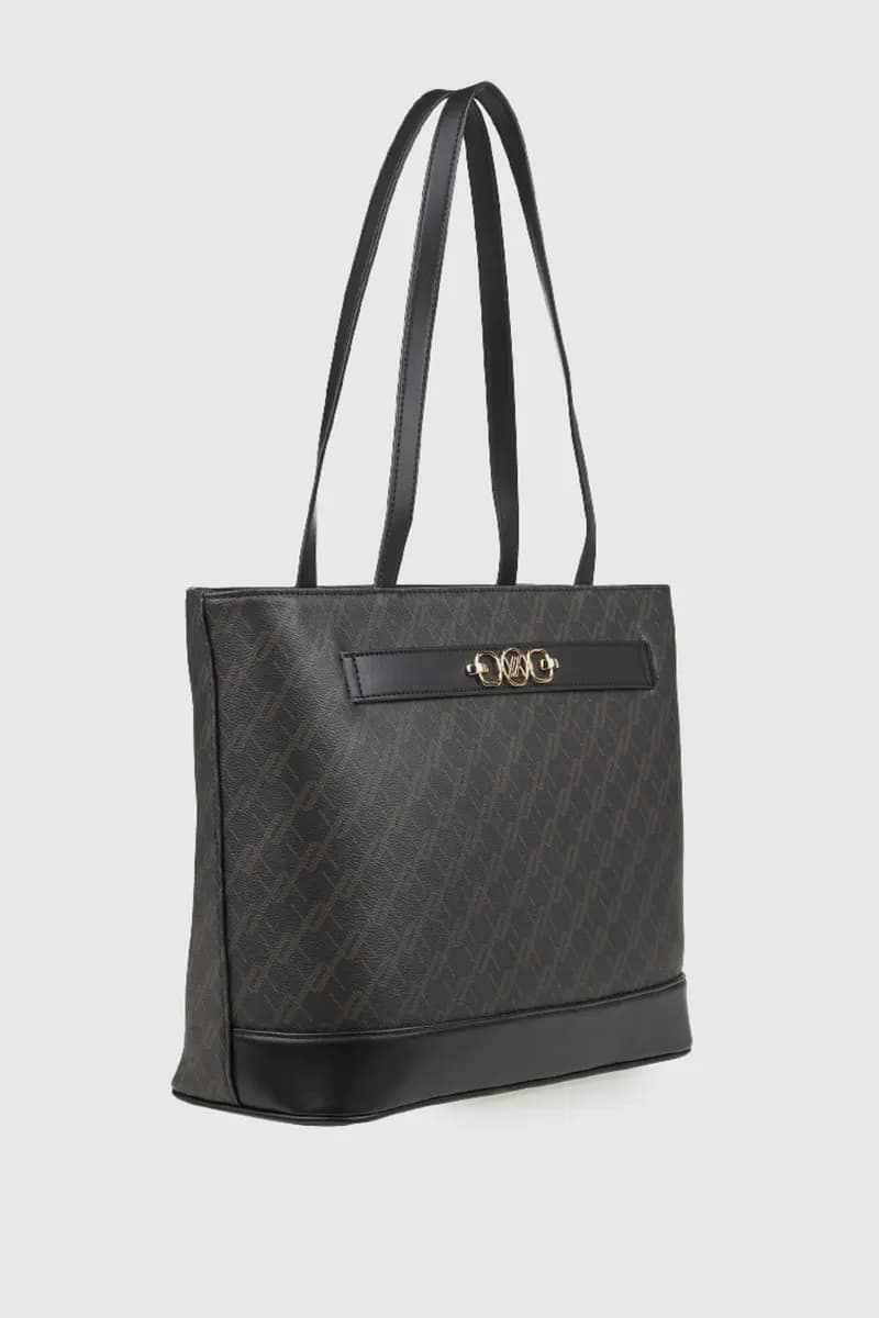 VERDE FASHION | Borsa a spalla con stampa logo - 4