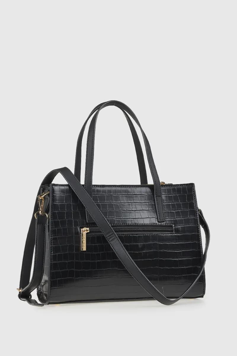 VERDE FASHION | Borsa tote in ecopelle effetto coccodrillo - 6