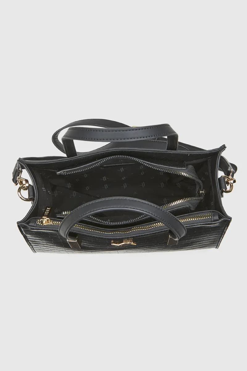 VERDE FASHION | Borsa tote in ecopelle effetto coccodrillo - 7
