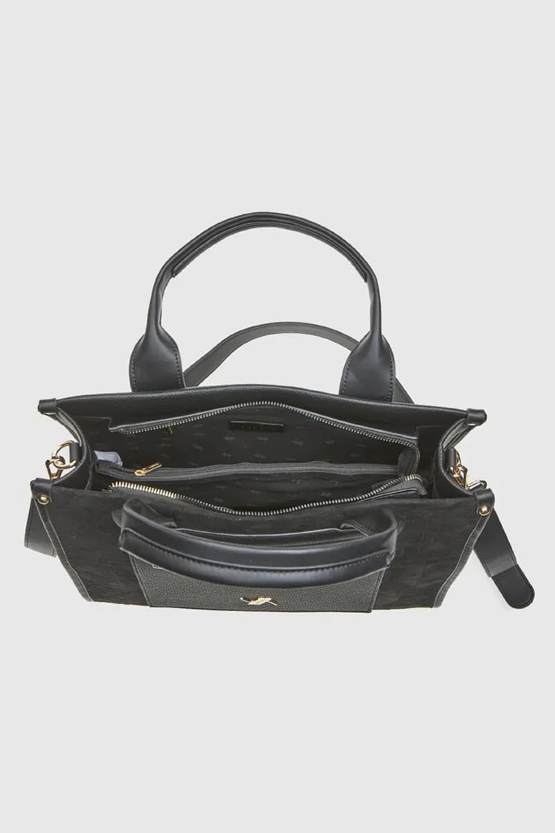 VERDE FASHION | Borsa tote in ecopelle scamosciata effetto trapuntato - 3