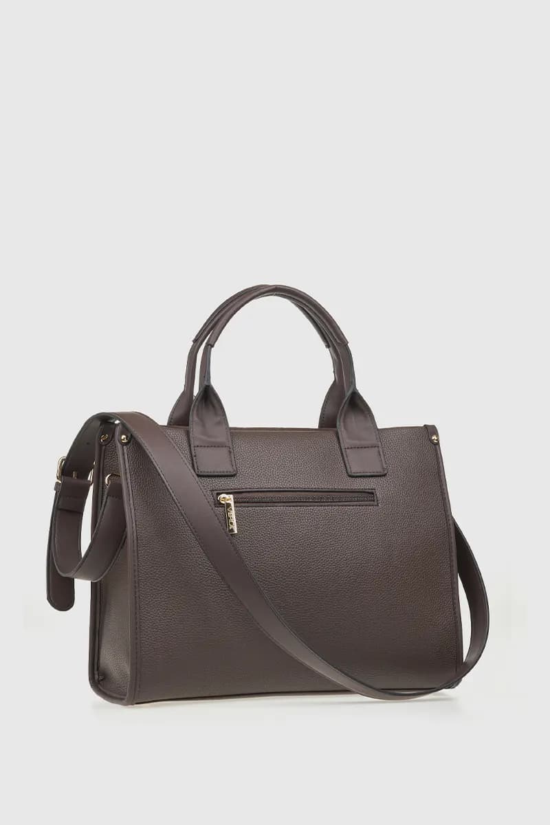 VERDE FASHION | Borsa tote in ecopelle scamosciata effetto trapuntato - 6