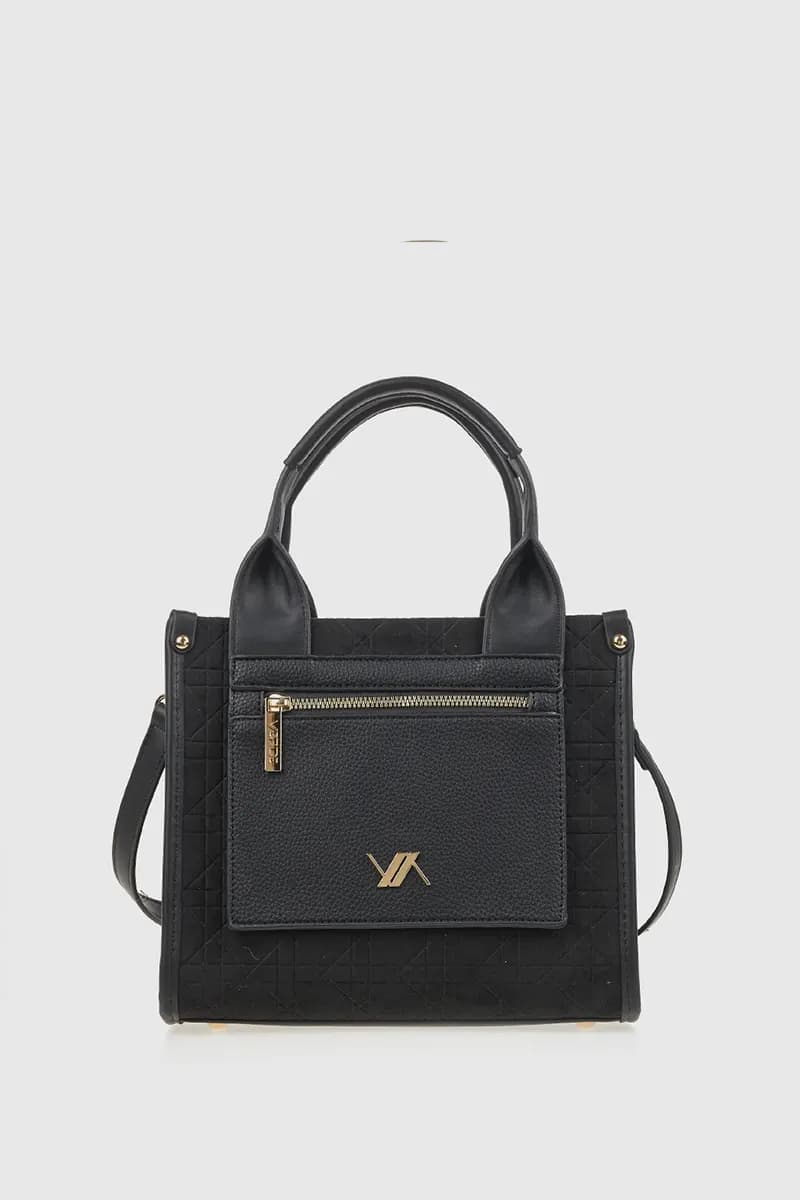VERDE FASHION | Mini tote in ecopelle scamosciata effetto trapuntato - 10