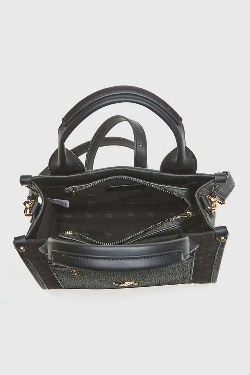 VERDE FASHION | Mini tote in ecopelle scamosciata effetto trapuntato - 7